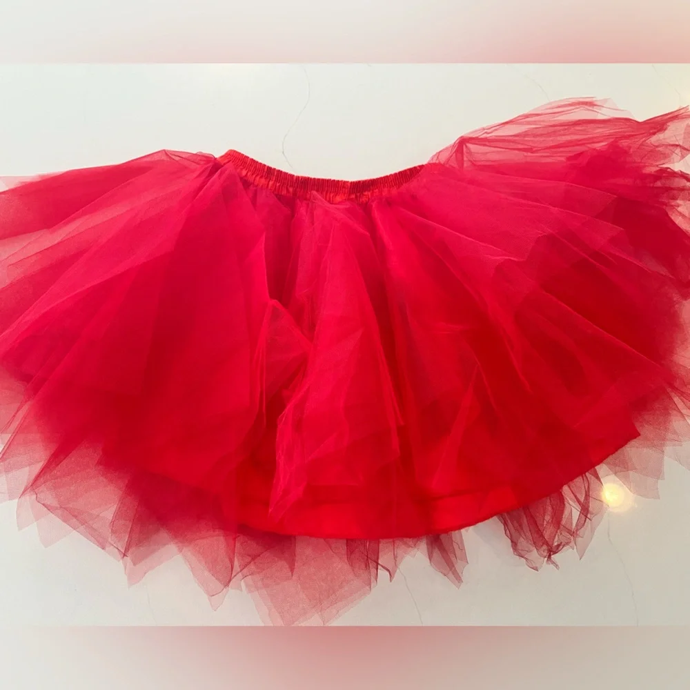 Red Tulle Tutu Skirt - Picture 2 of 8